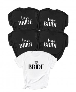 Set 5 tricouri Petrecerea burlacitelor "Team Bride Diamond"